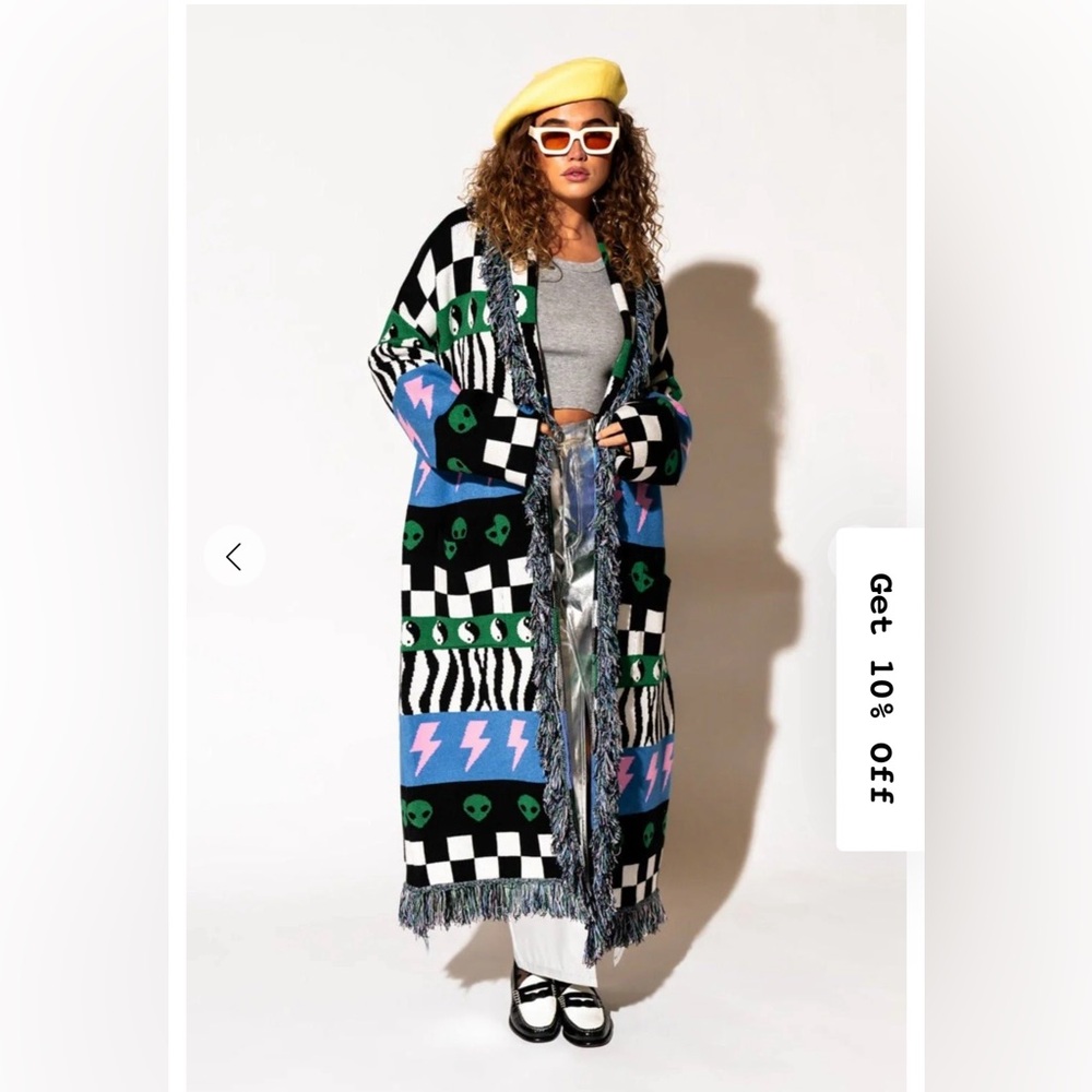 Luxe Fringe Blanket Cardigan in Wonderstruck 2.0